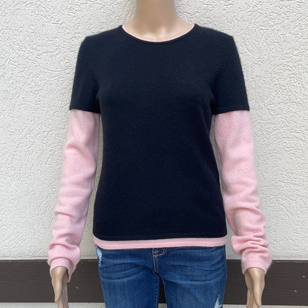 Esther Chen cashmere sweater pink black